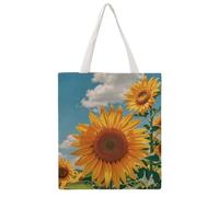 Goodlooking Hello Nice Sunshines Tote Bag, Aesthetic Canvas Tote Bag Reusable Grocery Shopping Bag for Women Men