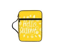 Goodlooking Hello Print Bible Cover Case/Book Cover, Bible Case for Women Girls,with Handle Fits for Standard Size Bible