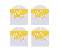 Goodlooking Hello Print Blank Greeting Cards, Love Buttons, Pearl Paper Envelopes Suitable For Various Occasions - Anniversary Cards, Thank You Cards, Holiday Cards, Wedding Cards, Congratulations.