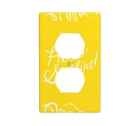 Goodlooking Hello Sunshine Electrical Outlet Covers, Standard Size 1-Gang 4.50" X 2.76", Unbreakable Polycarbonate Thermoplast
