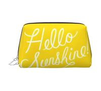 Goodlooking Hello Sunshine Leather Toiletry Organizer Bag, Travel-Friendly Makeup Pouch for Women