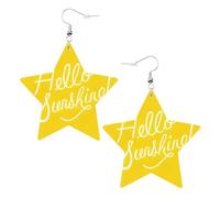 Goodlooking Hello Sunshine Party Earrings for Women, Sparkling Star Dangle Earrings, Fashion Drop Jewelry for Night Out