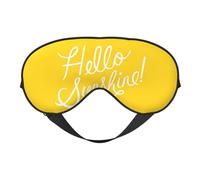 Goodlooking Hello Sunshine Print Soft Eye Mask â€“ Elastic Nighttime Shade, Light-Proof Blindfolds for Plane, Yoga, Travel