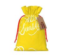 Goodlooking Hello Sunshine Printed Drawstring Gift Bags,Various Sizes, Bulk Plastic Packaging Bags