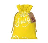Goodlooking Hello Sunshine Printed Drawstring Gift Bags,Various Sizes, Bulk Plastic Packaging Bags