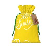 Goodlooking Hello Sunshine Printed Drawstring Gift Bags,Various Sizes, Bulk Plastic Packaging Bags