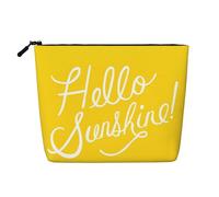 Goodlooking Hello Sunshine Waterproof Large Capacity with Zipper Travel Business Trip Home Multifunctional Makeup Bag Storage Bag Coin Purse