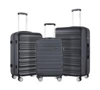 GOODLUGG 20-Inch PP material Carry-on Luggage with Spinner Wheels and TSA Lock, Airline Approved Lightweight Hardside Suitcase for Travel, Hardshell Suitcase, 20", Black, Black, 20/24/28 Inch, Abs