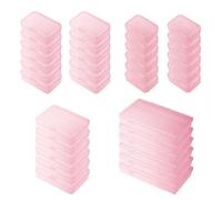 Goodma 36 Pieces Rectangular Empty Mini Plastic Organizer Storage Box Containers with Hinged Lids for Small Items and Other Craft Projects (Mixed Sizes, Pink)