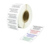 GoodMarkt self-Adhesive Personalized Address Labels | 48x18 mm, 50 Labels/roll, White Plastic | Water and Tear Resistant Address Labels and Stickers.