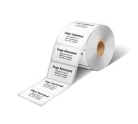 GoodMarkt self-Adhesive Personalized Address Labels | 57x32 mm, 50 Labels/roll, White Paper | Stickers consisting of 1 to 5 Lines with The Text You Want