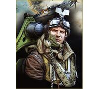 Goodmoel 1/10 WWII British Pilot Resin Figure Bust Model/Unassembled and Unpainted Soldier Die Cast Kit/Lw-7517
