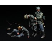 Goodmoel 1/35 WWII German Soldier Wounded Resin Figure/Unassembled and Unpainted Soldier Miniature Kit/HC-3046