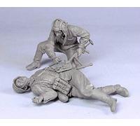Goodmoel 1/35 WWII German Soldier Wounded Resin Soldier Model Kit (2 Persons)/Unassembled and Unpainted Miniature Kit/YH-3048
