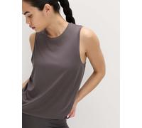 Goodmove Essential Round Neck Boxy Vest Top Mid Grey