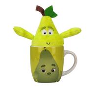 Goodness Gang Plush in a Mug - Soft and Cuddly Plush Toy with Matching Mug for Snuggling and Playtime - Safe, Easy to Clean, and Sparking Imagination for Kids - 8 to Collect - Pear