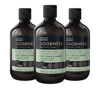 Goodness Oud Cedar & Amber Bath Soak 500 ml (Pack of 3) Vegan Friendly