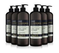 Goodness Oud Cedar & Amber Body Wash 1 Litre (Pack of 6) Vegan Friendly