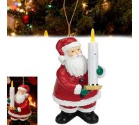 Goodnight Lights Interactive Santa Ornament - Blow to Turn Off Christmas Tree Lights, Festive Holiday Home Decor & Novelty Stocking Stuffer, Gift for Kids & Families (1pc)