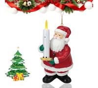 Goodnight Lights Santa Ornament - Blow to Turn Off Your Christmas | Breath-Activated Tree Light Controller, Interactive Santa Ornament, Novelty Stocking Stuffer (1 pc)