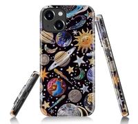 Goodon for iPhone 15 Case - Wireless Charging - Dual-Layer Hard Shell & Silicone Cover - Protective Phone Case with Cute Wildflower Designs for Women - Astronomy Design