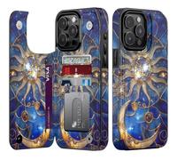 Goodon for iPhone 15 Pro Max Wallet Case with Card Holder,RFID-Blocking,Aesthetic Vintage Floral Girly Shell,Trendy Unique Cool Retro Protective Phone Cover for Women Girls - Whimsical Collage