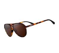goodr Amelia Earhart Ghosted Me, Polarised Aviator Sunglasses for Men & Woman, Large Sized (Mach G), Brown Translucent Frames with Bornw Non-Reflective Lens, UV400 Protection, No Slip, No Bounce
