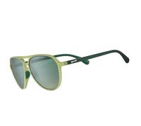 goodr Buzzed on the Tower, Polarised Aviator Sunglasses for Men & Woman, Large Sized (Mach G), Green Solid Frames with Green Gradient Lens, Dark to Light Tint, UV400 Protection, No Slip, No Bounce