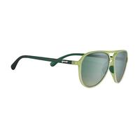 Goodr Buzzed On The Tower Polarized Aviator Sunglasses for Men & Women, Green Solid Frames with Green Gradient Lens, UV400 Protection, Non Slip
