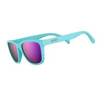 goodr Electric Dinotopia Carnival Polarised Sunglasses for Men & Women, Medium Sized (OG), Light Teal Solid Frame with Purple Mirrored Reflective Lens, UV400 Protection, No Slip, No Bounce