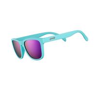 goodr Electric Dinotopia Carnival Polarised Sunglasses for Men & Women, Medium Sized (OG), Light Teal Solid Frame with Purple Mirrored Reflective Lens, UV400 Protection, No Slip, No Bounce