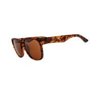 goodr Hellhound Hallucincations, Polarised Sunglasses for Men & Woman, Large Sized (BFG), Brown Translucent Frames with Brown Non-Reflective Lenses, UV400, No Slip, No Bounce