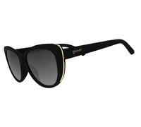 goodr It's Noir Darling Polarised Sunglasses, Medium Sized (Glam G), Black Solid Frame with Black Gradient Lenses, UV400, No Slip, No Bounce