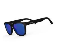 goodr Mick and Keith's Midnight Ramble Polarised Sunglasses for Men & Women, Medium Sized (OG), Black Solid Frames with Blue Mirrored Reflective Lens, UV400 Protection, No Slip, No Bounce
