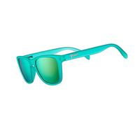 goodr Nessy's Midnight Orgy Polarised Sunglasses for Men & Women, Medium Sized (OG), Teal Translucent Frame with Green Gold Mirrored Reflective Lens, UV400 Protection, No Slip, No Bounce