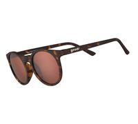 goodr Nine Dollar Pour Over Polarized Round Sunglasses, Small Sized (Circle G), Brown Translucent Frames with Brown Non-Reflective Glare Reducing Lens, UV400 Protection, No Slip, No Bounce