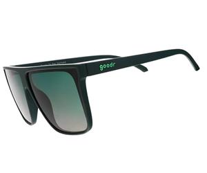 goodr Tends To Get Noticed, Polarised Sunglasses for Men & Women, Large Sized (FLY G), Green Solid Frame with Green Gradient Lenses, UV400 Protection, No Slip, No Bounce