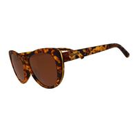 goodr The Catwalk's Meow Polarised Sunglasses, Medium Sized (Glam G), Brown Translucent Frame with Brown Non-Reflective Lenses, UV400, No Slip, No Bounce