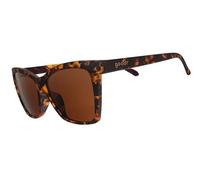 goodr Vanguard Visionary Polarised Sunglasses, Medium Sized (Pop G), Brown Translucent Frames with Brown Non-Reflective Lenses, UV400 Protection, No Slip, No Bounce