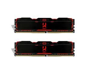 Goodram - IRDM X DDR4 RAM - 2x8GB, 3200MHz CL16, DIMM - Dual/Single Rank - Low Profile Heatspreader - For Gaming & Everyday Use - Improved Heatsinks that Dissipate Heat - Black