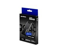 GoodRam Move Ridge Black - External Hard Drive - SSD 1TB - Read Speed Max. 2000 MB/s, Write Speed Max. 2000 MB/s - USB 3.2 Gen. 2 x 2 Type-C - with Metal Housing - 75 x 32 x 9.5 mm