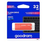 goodram USB Memory Stick with 32GB UME3 - USB 3.0 Data Storage Pen Drive - Read Speed up to 60 MBs - Memory Stick - USB Flash Drive with Plastic Housing - Orange
