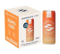 Goodrays Blood Orange & Grapefruit CBD Drink (4 x 250ml multipack)