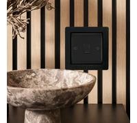 Goods Emporium Acoustic Wall Panel Socket Surround Trim, UK Plug Socket Spacer Switch Frame for Slat Wall Panels, Black or White, Single and Double 1 Gang 2 Gang Options (1, Black, 1 Gang - Single)