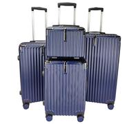 GOODS EMPORIUM Suitcase Set - Cabin Suitcase - Large Medium Small Size Lightweight Suitcases 4 Wheel & Hard Shell - Hand Luggage Bag Flight Carry-ons Travel Cabin Bags (Navy Blue, Set of 4)