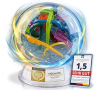 GOODS+GADGETS® 3D Ball Labyrinth - Magic Maze Puzzle Ball, 138 Stages | 5 difficulty levels, UFO grip ring, 3D maze ball skill game - brain teaser for adults & kids 8+
