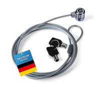 GOODS+GADGETS Cable lock steel cable Kensington lock for computer security lock cable anti-theft 1.8m cable security lock (Key)