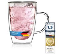 GOODS+GADGETS Double-Walled Cup 300ml Tea Cup Thermal Cup Coffee Cup Glass Cup Hand-Blown by Dimono (1 piece)
