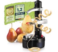 Goods+Gadgets® Electric Peeler for Fruit & Vegetables - Auto | Automatic potato peeler, apple peeler & vegetable peeler - battery operated, adjustable arm blade