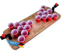 Goods+Gadgets® Mini Beer Pong Set - Wooden Table, Cups & Ball